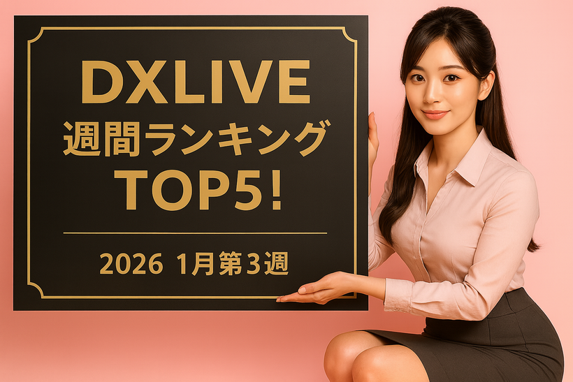 2026年1月第3週のDXLIVE週間ランキングを紹介する記事のアイキャッチ画像