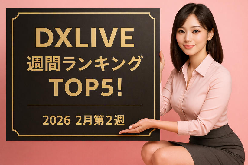 2026年2月第2週のDXLIVE週間ランキングを紹介する記事のアイキャッチ画像