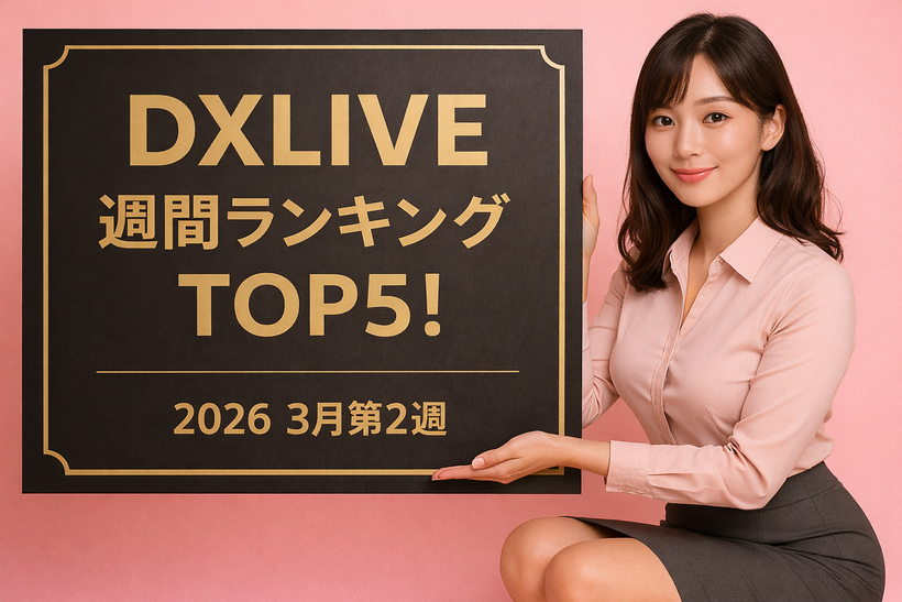 2026年3月第2週のDXLIVE週間ランキングを紹介する記事のアイキャッチ画像